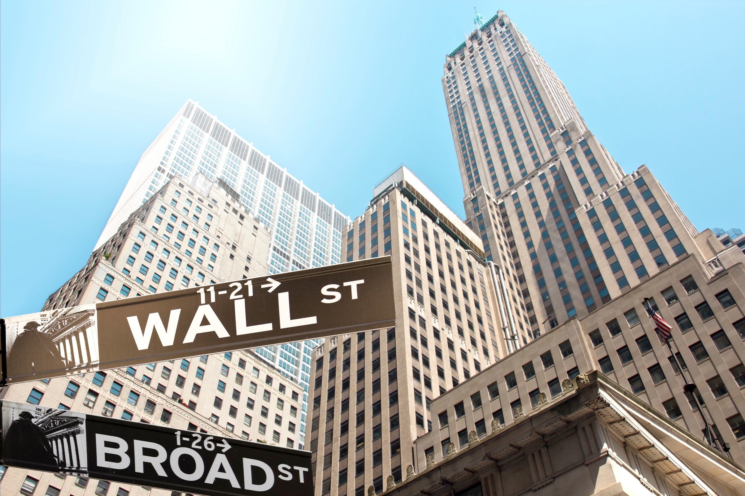 Street sign Wall street